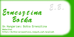 ernesztina botka business card